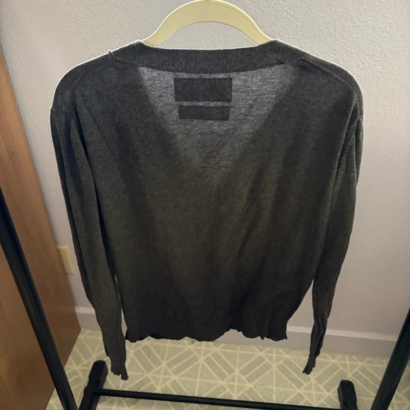 NEIGHBORHOOD Japan sz M Gray Light Weight Cardigan Vneck Long Sleeve - Picture 13 of 13